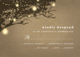 Lights on oak tree - RSVP card